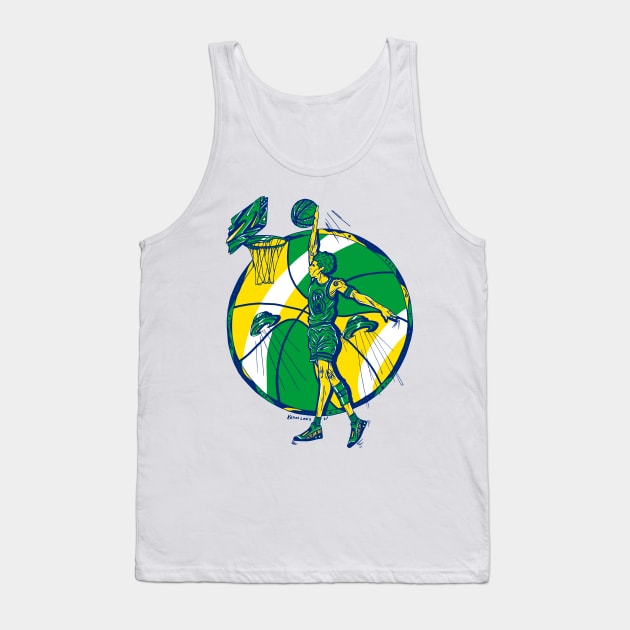 Brasil Legendary Baller Number 8 Tank Top by kenallouis